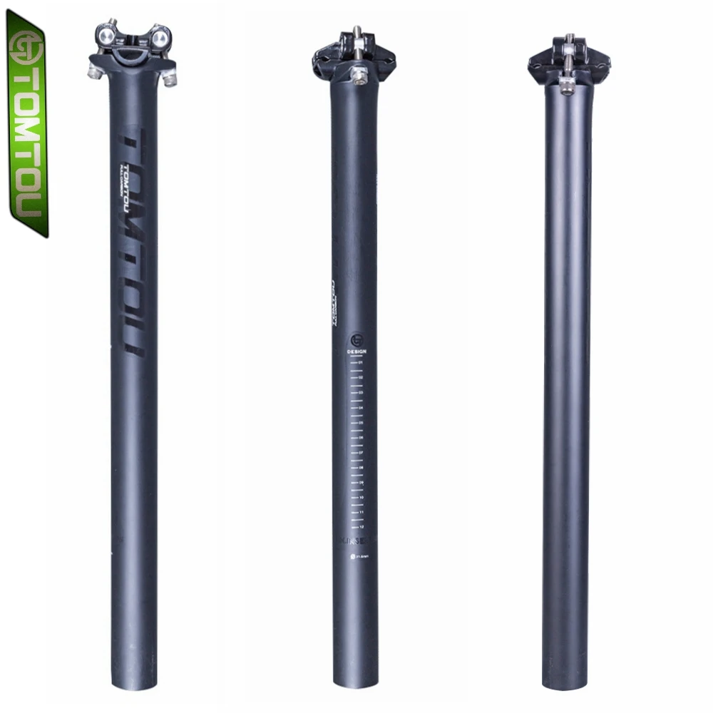 

TOMTOU Carbon Fiber Seatpost Bike Seat Tube For Road/Mountain Bicycle Parts Seat Post Matte Black 27.2/30.8/31.6*350/400mm