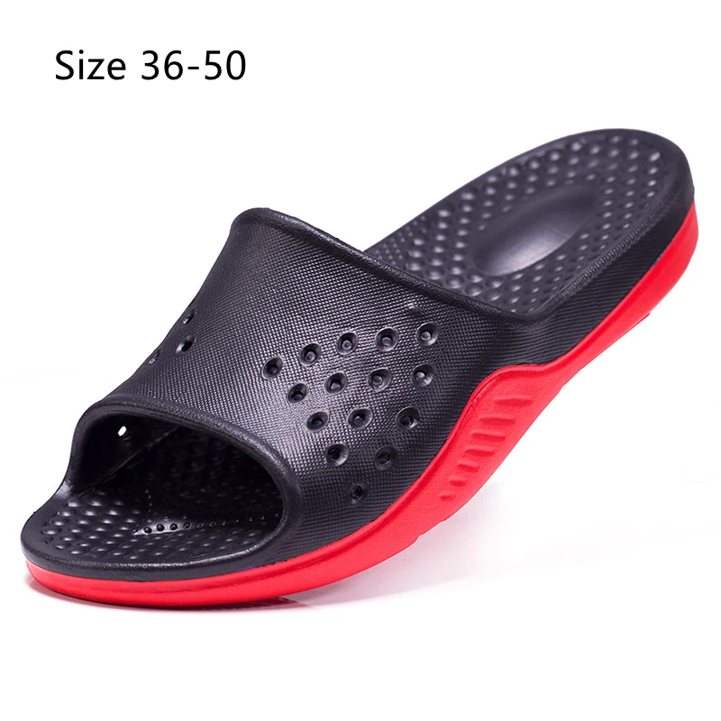 

Soft EVA Slippers Men Women Unisex Size 36-50 Outdoor Beach Sandals Non-slip Barefoot Shoes Indoor Bathroom Casual Sandals