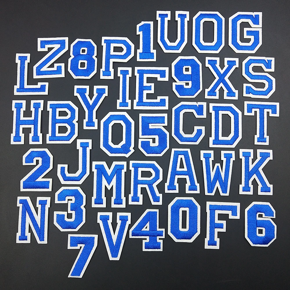 Аксессуары 26 дюймов английские буквы номер синие вышитые нашивки наклейки