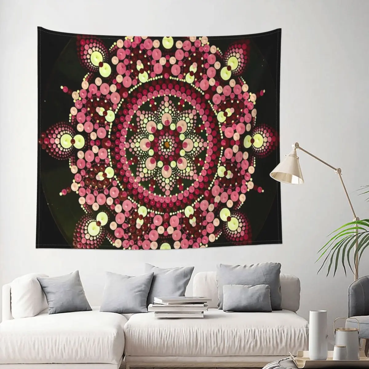

Mandala Dot Painting Tapestry Flower Boho Sacred Decoration Wall Room Home Decor Hanging Bedroom Kawaii Aesthetic Fashion
