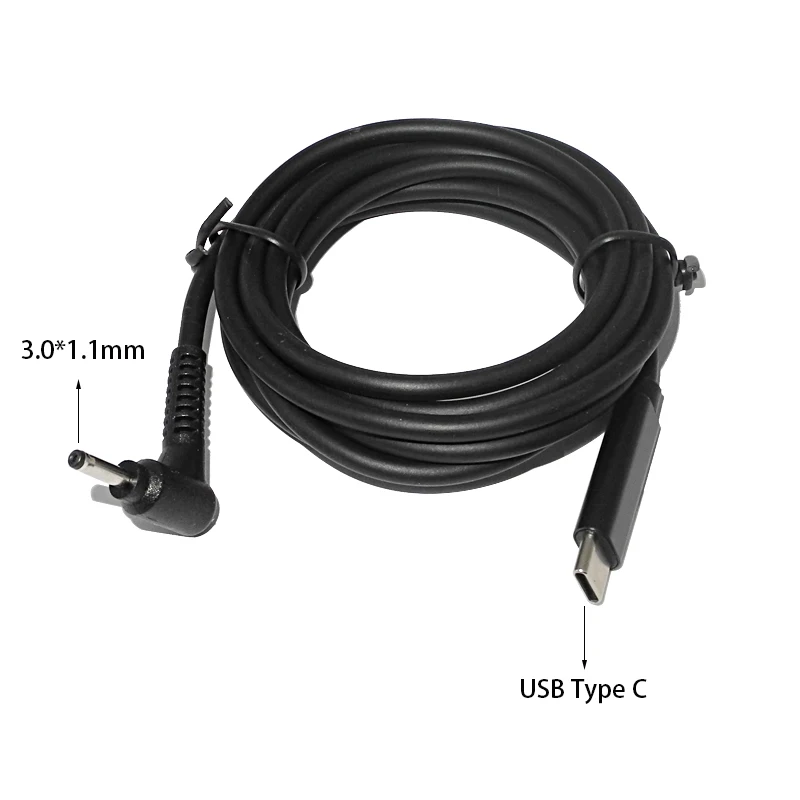 

USB Type C PD Charging Cable to 3.0 X 1.1mm Male Plug Converter for Asus Samsung Acer 19V Laptop Power Adapter Connector Cord