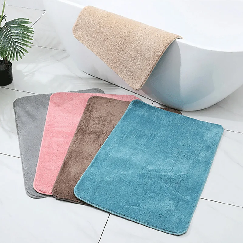 

40x60cm/50x80cm Non-Slip Bath Floor Mats Super Absorbent Shower Bathroom Carpets Soft Toilet Faux Rugs For Home Decor