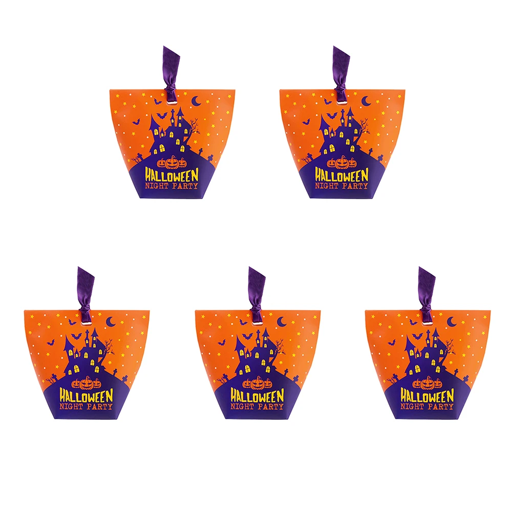 2019 Новый Хэллоуин трюк или лечения ведьмы фиолетового цвета конфеты коробки ночи