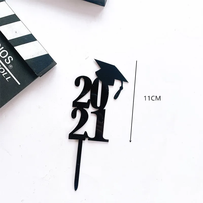 

Class of 2021 Cake Topper Acrylic Congrats Grad Cupcake Topper for Graduations College Graduate Celebrate Party Cake Decorations
