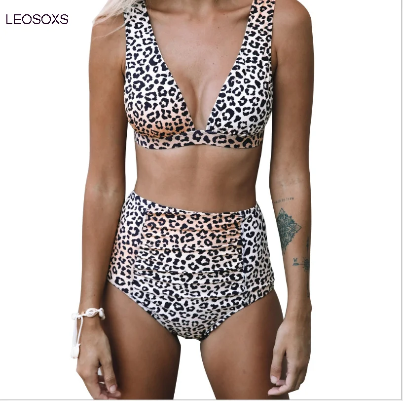 Бикини 2021 новый купальник с высокой талией и V образным вырезом бикини