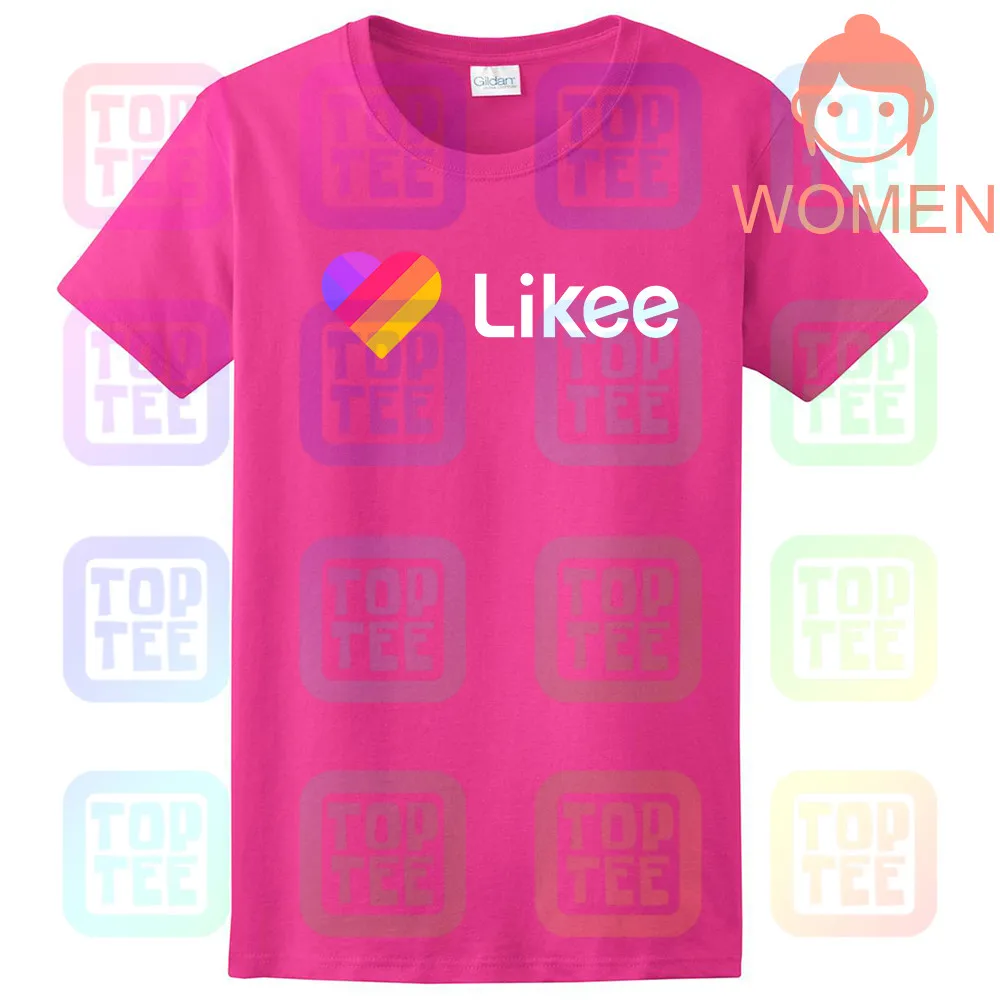 Women Rose Likee футболка для приложения likee hear футболка забавная футболка с капюшоном - Цвет: Women Rose