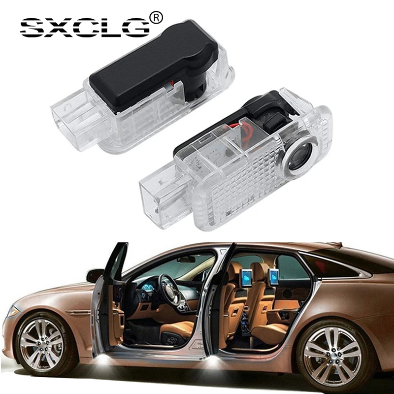 

SXCLG 2 PCS Car LED Ghost Shadow Projector Welcome Light Door Logo Lamp for A1 A8 A6 A5 A3 R8 TT Q5 Q7 Decorative LED Auto Lamp