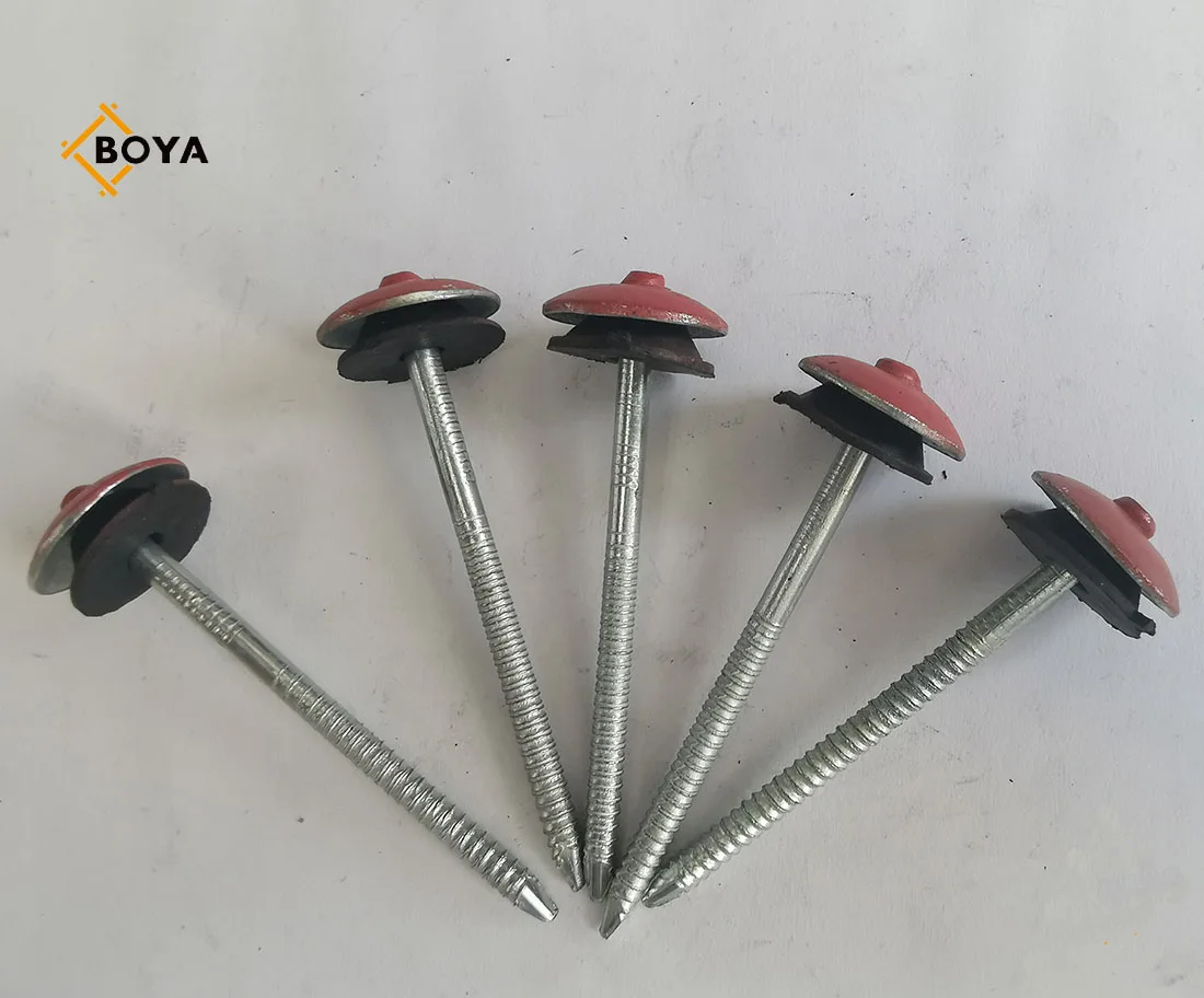 

coloful umbrella head assemble roofing nail with gasket