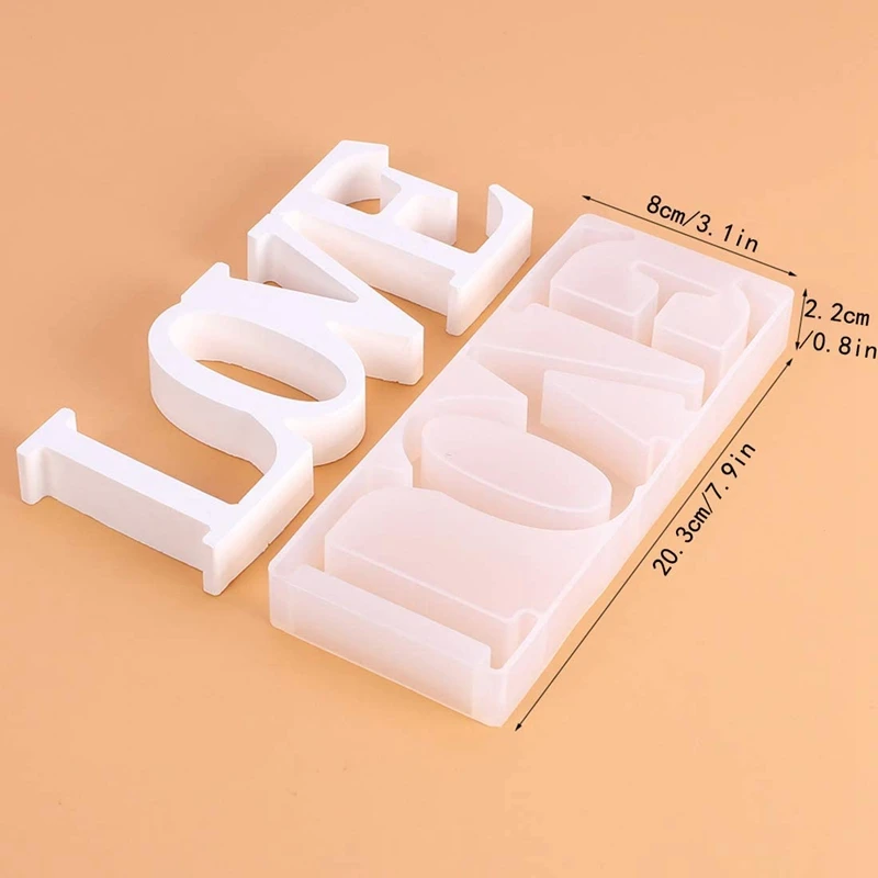 

Love Silicone Molds Resin Word Mold for Epoxy Resin DIY Table Decoration Resin Word Sign Molds Romantic Resin