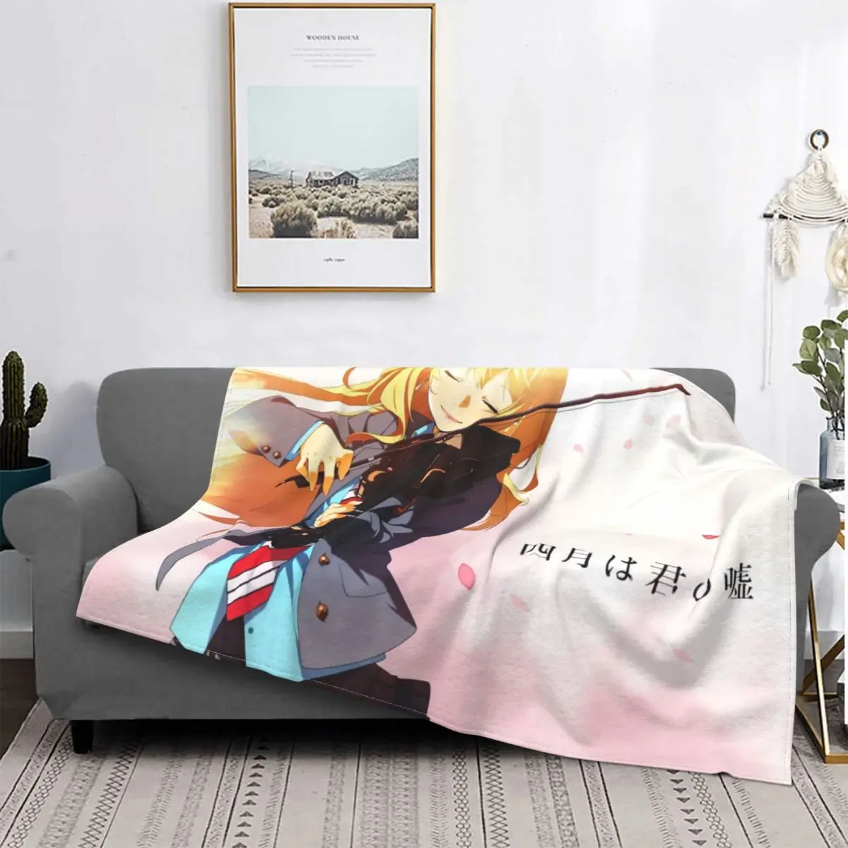 

Alfombra de franela para sala de estar, ocutor de cama caliente, de lujo, textil flocado, Your Lie In April