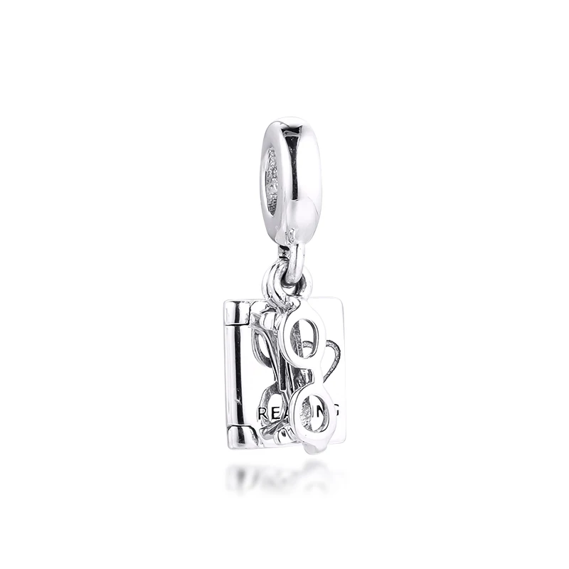 

100% 925 Sterling Silver Metal Beads Love Reading Charm Fit Original Bracelet for Women DIY Jewelry Gift bijoux