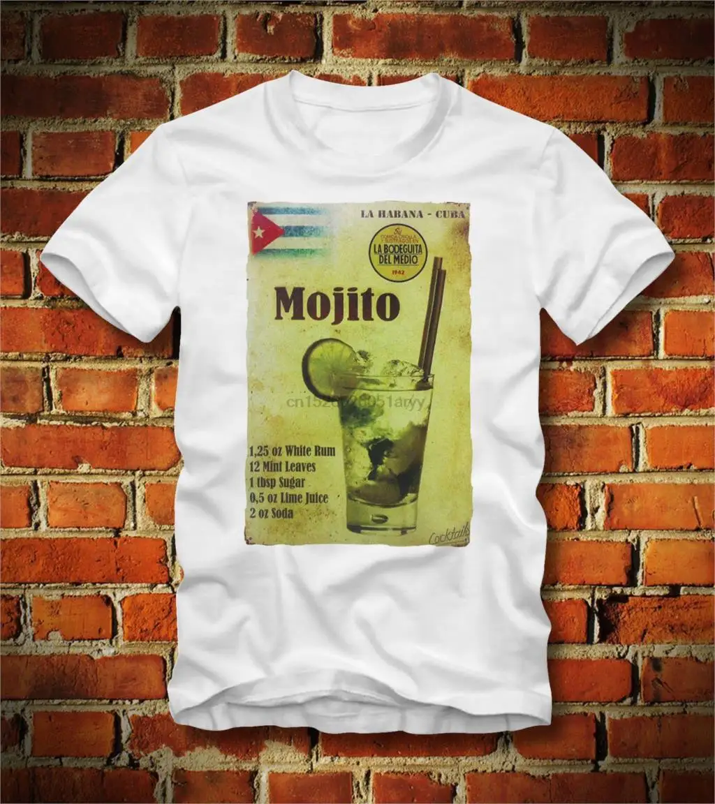 2019 горячая Распродажа футболка BOARDRIPPAZ из 100% хлопка MOJITO CUBA KUBA HAVANNA COCKTAIL ALKOHOL ALCOHOL REZEPT