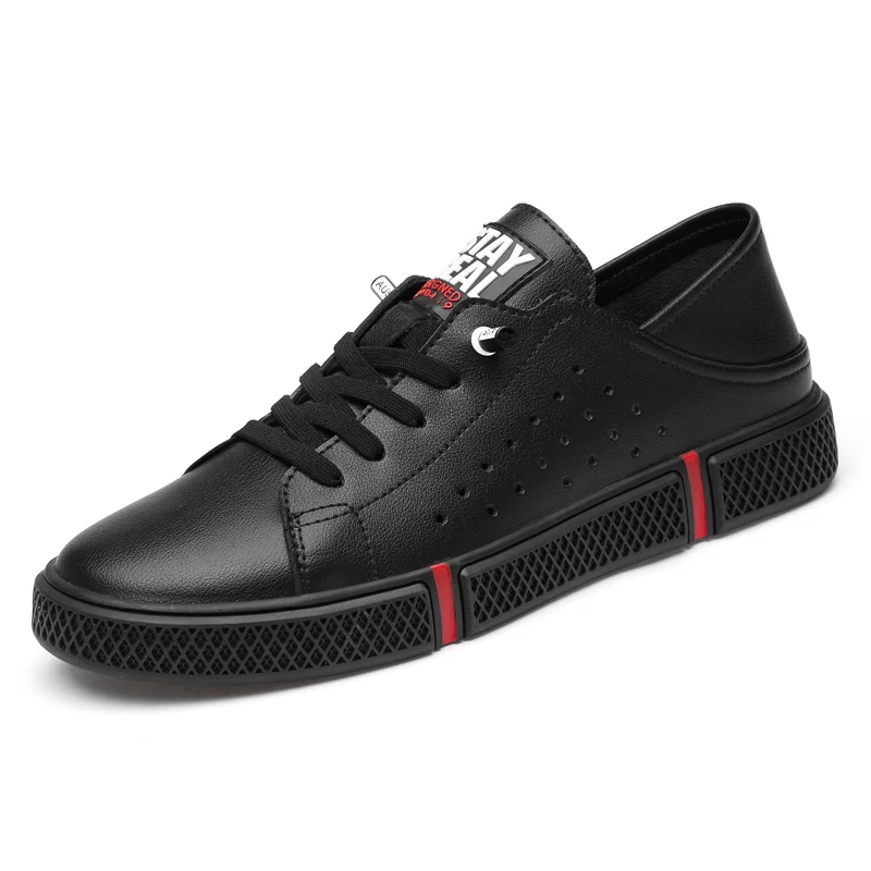 Кроссовки мужские из натуральной кожи легкие дышащие удобная Уличная обувь на