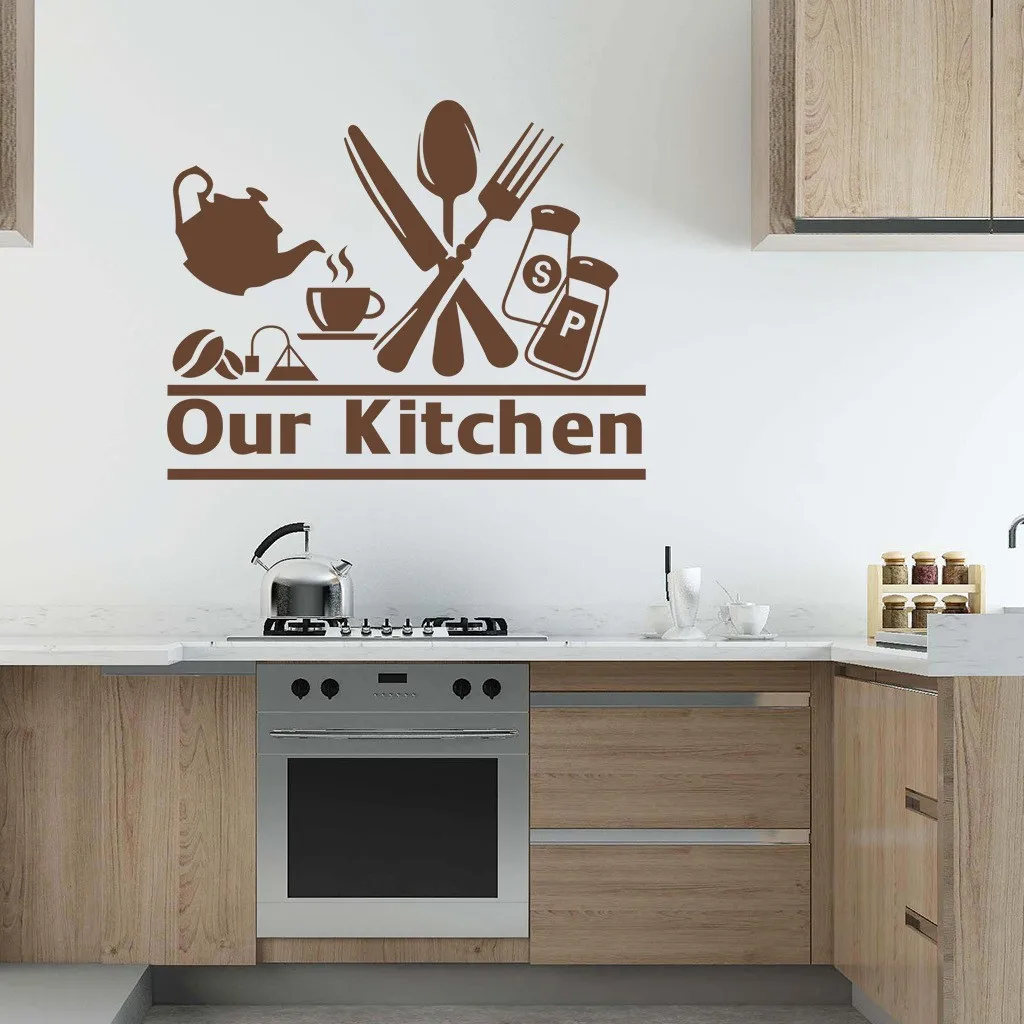 Новый Кухня приятного аппетита стены Стикеры DIY Ножи и вилка съемный памятная