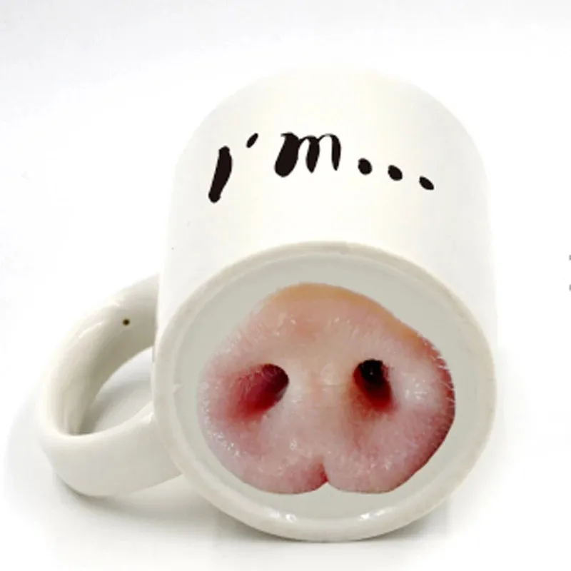 Творческий Керамика я собака Pig Nose кружка забавные кофейная с изображениями