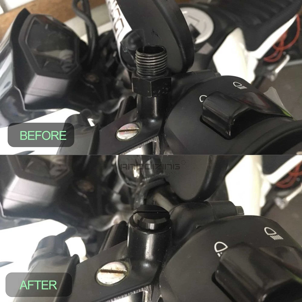 

4 PCS Universal Motorcycle M10*1.25 Mirror Hole Plug Screw Bolts Covers Caps For Yamaha FZ07 FZ09 FZ1 FZ8 MT07 MT09 Kawasaki