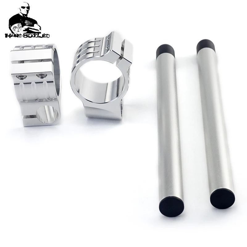 

Universal Motorcycle Silver Racing CNC Set 37 38 41 43 45 46 48 50 51 52 54 mm Clip on Ons Fork Handlebar Riser De Regular