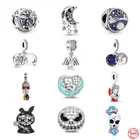 Браслет Pandora из серебра 925 пробы с голубой Луной и звездами