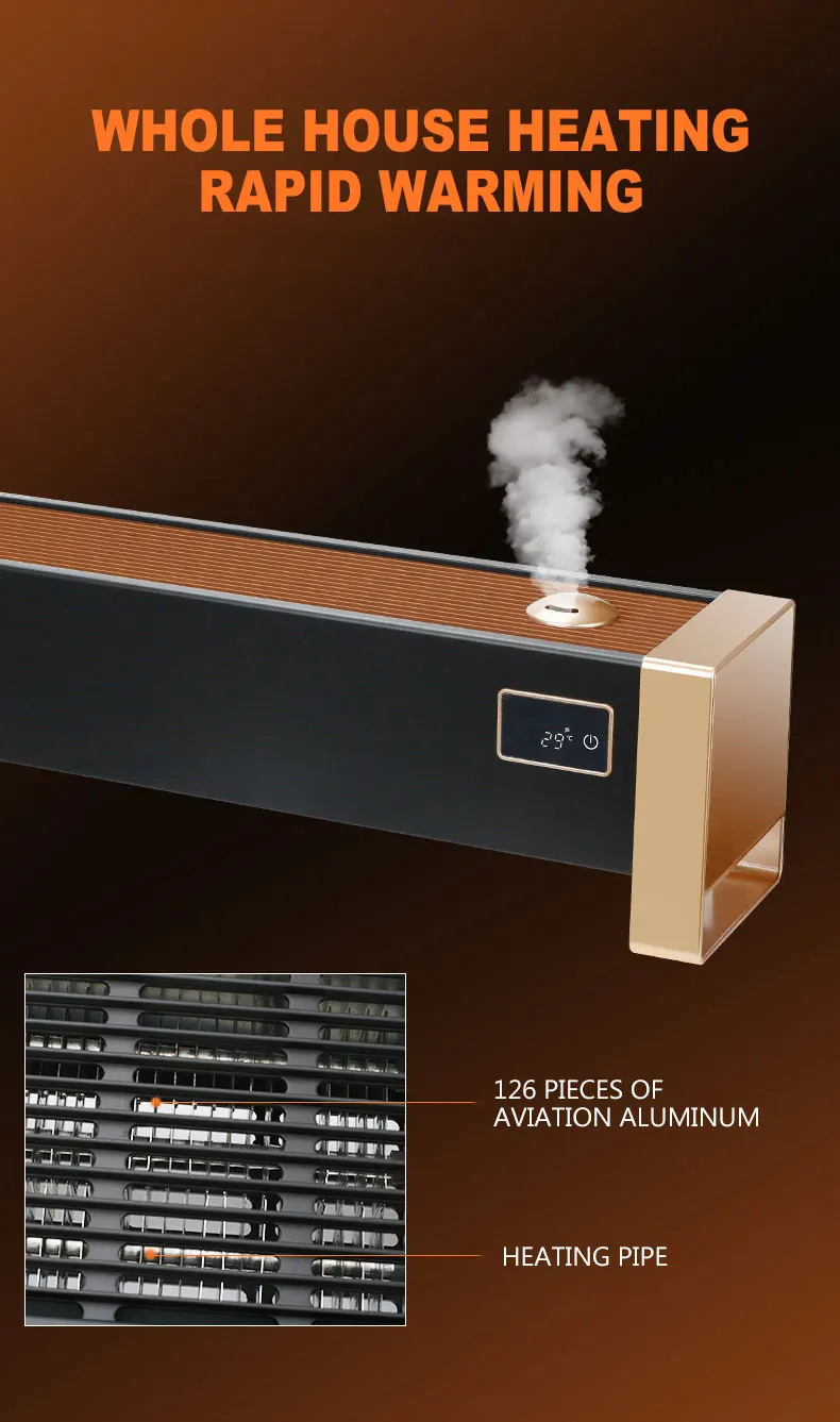 Heater Heating And Humidification Machine Home Convection Intelligent Floor Heating Electric Heating Fan Heater RC-20S