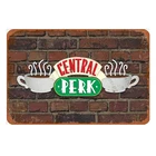 Центральная кофейня Ретро жестяной знак Винтаж плакат доска стены для ручной стержень, для кафе, для сада Спальня офиса отель металлическая пластина Настенный декор