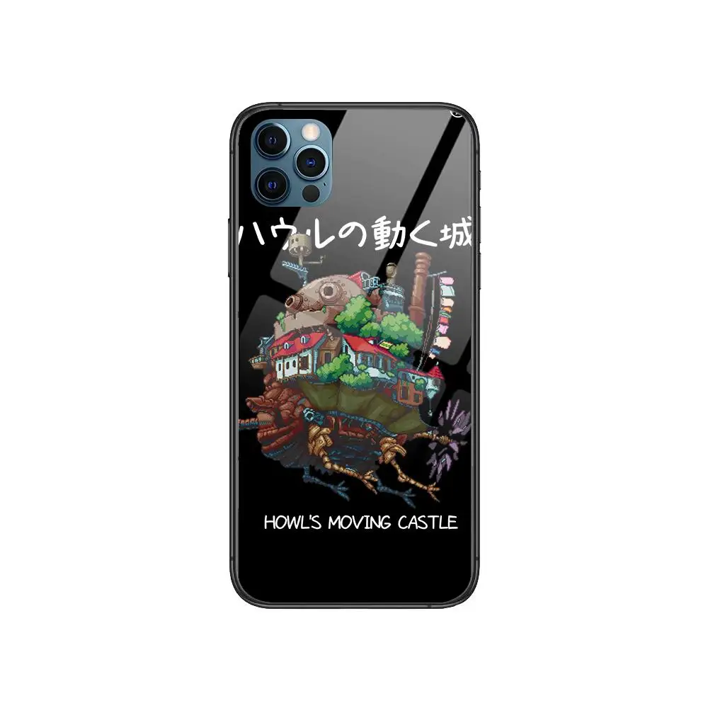 

Howl's Moving Castle case Anime Style Phone Case cover For iphone 12 pro max 11 8 7 6 s XR PLUS X XS SE 2020 mini black cell
