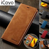 leather case for xiaomi poco x4 x3 nfc m4 m3 f3 10t pro wallet flip cover redmi note 11 11s 10s 10 9 9s 9a 9c 8 7 gt 11t thin