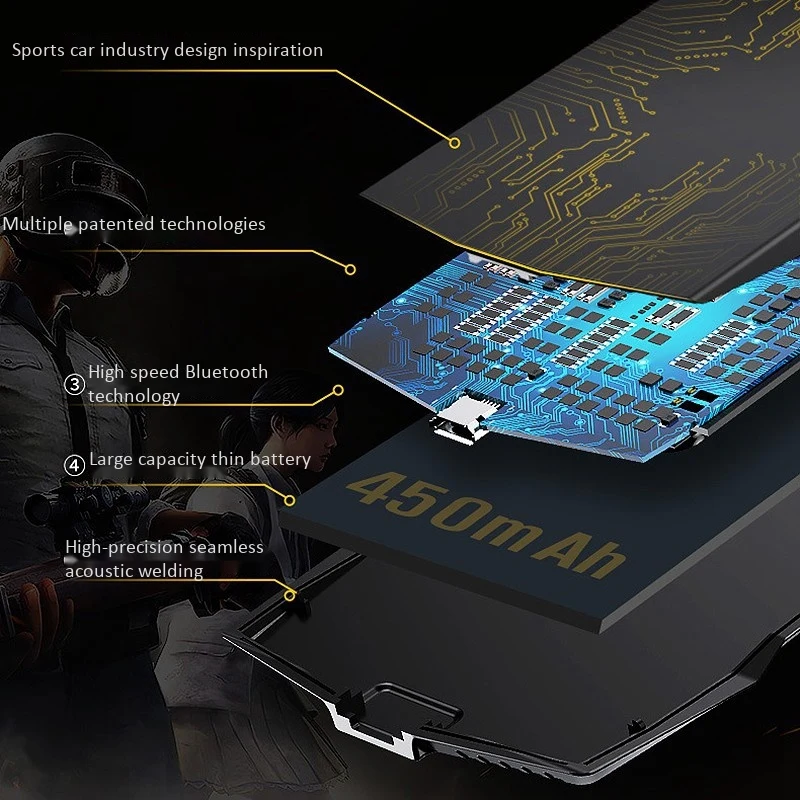 

Smart Trackpad for Pubg Controller Game Trigger Mobile Gamepad Six Button Bluetooth Joystick Remote Control