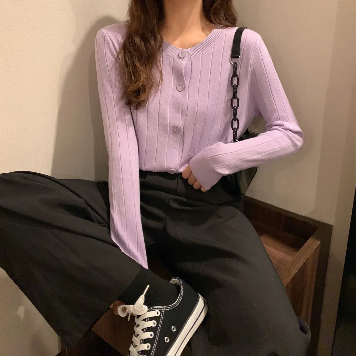 Женские свитера кардиган Осенний мягкий свитер Женский Свободный Повседневный