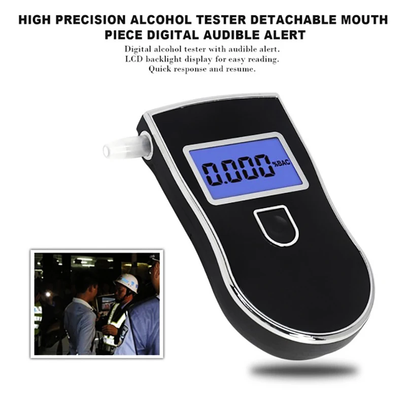 Professional LCD Display Police Digital Breath Alcohol Tester Breathalyzer Handheld Backlight alcohol Concentration Test | Автомобили и