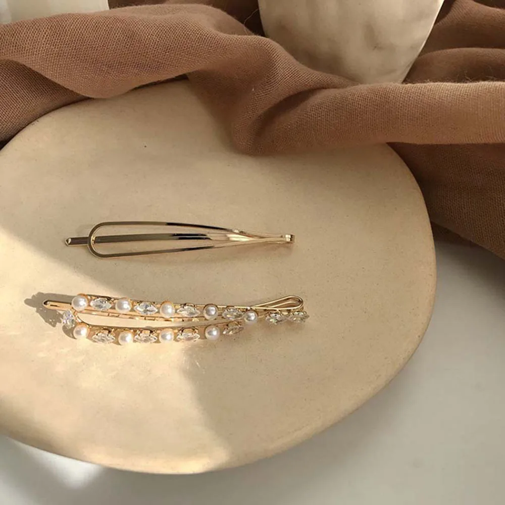 

Fashion Metal Hair Clip Elegant Barrette For Women Girls Sweet Hairpins Barrettes Hair Accessories Korean Sytle Sweet Hair Clips