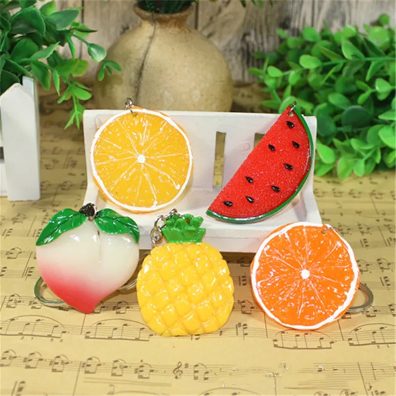 Рождественский подарок 1 шт Мини милый фруктовый брелок имитация фруктов сотовый