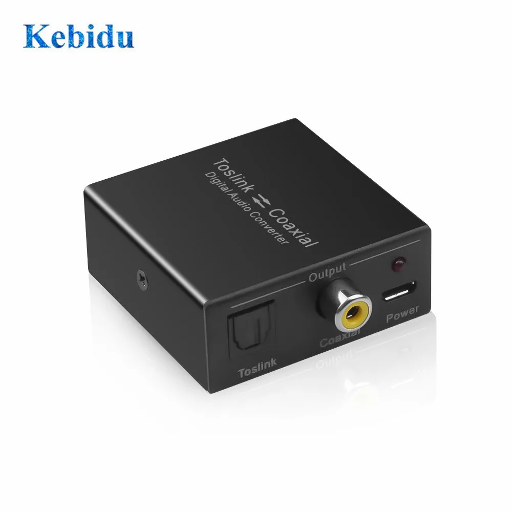 Двунаправленный стерео аудио конвертер KEBIDU SPDIF Toslink на коаксиальный и в