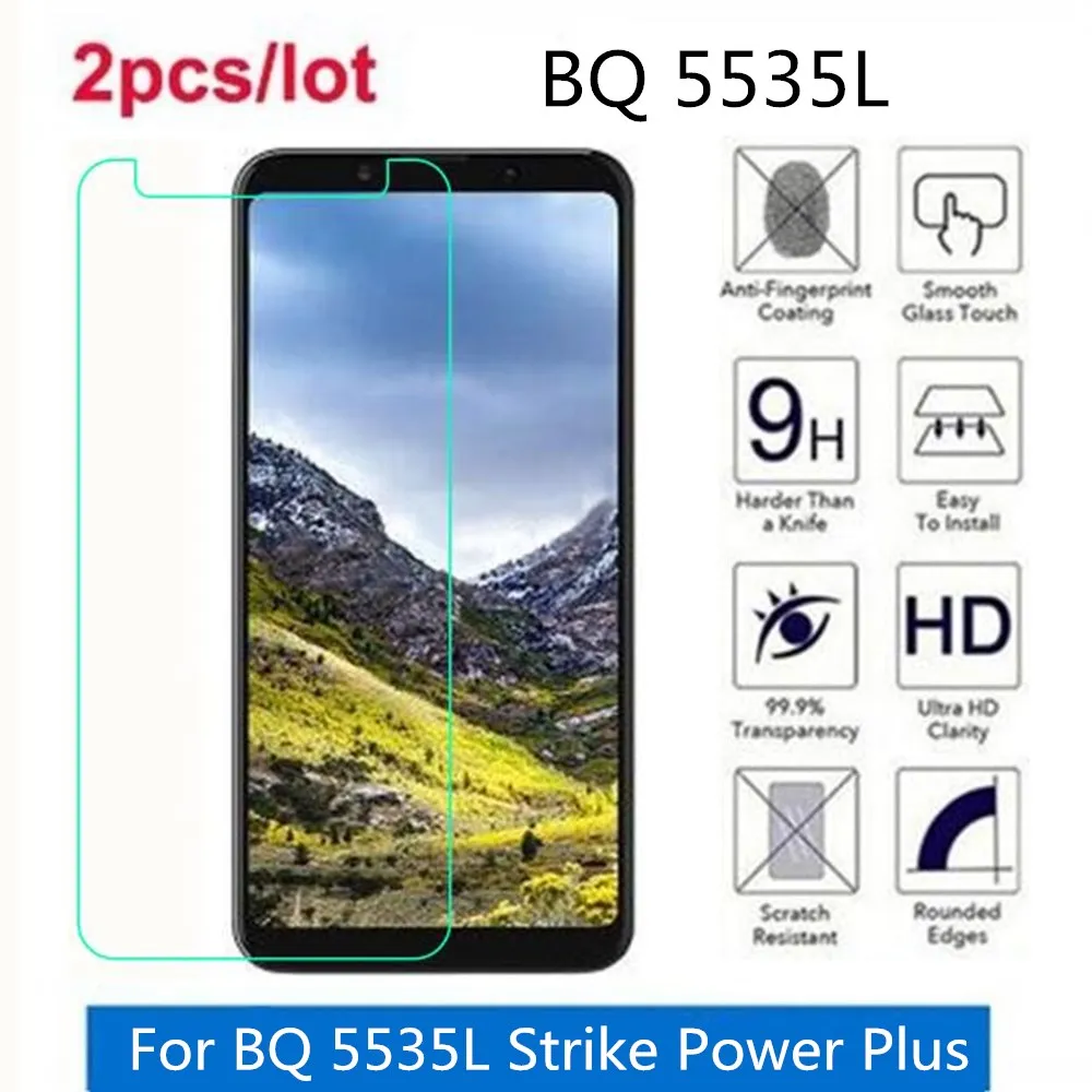 Закаленное стекло для BQ 5535L Strike power Plus 2.5D Премиум Защитная пленка для экрана на BQ 5535L защитная пленка, стекло
