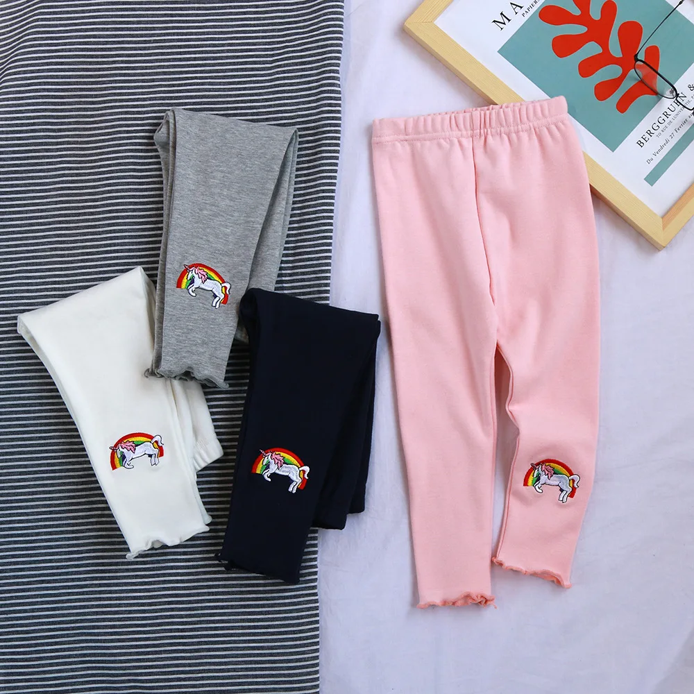 PPXX Мультяшные животные Единорог зимние штаны для девочек леггинсы хлопковая