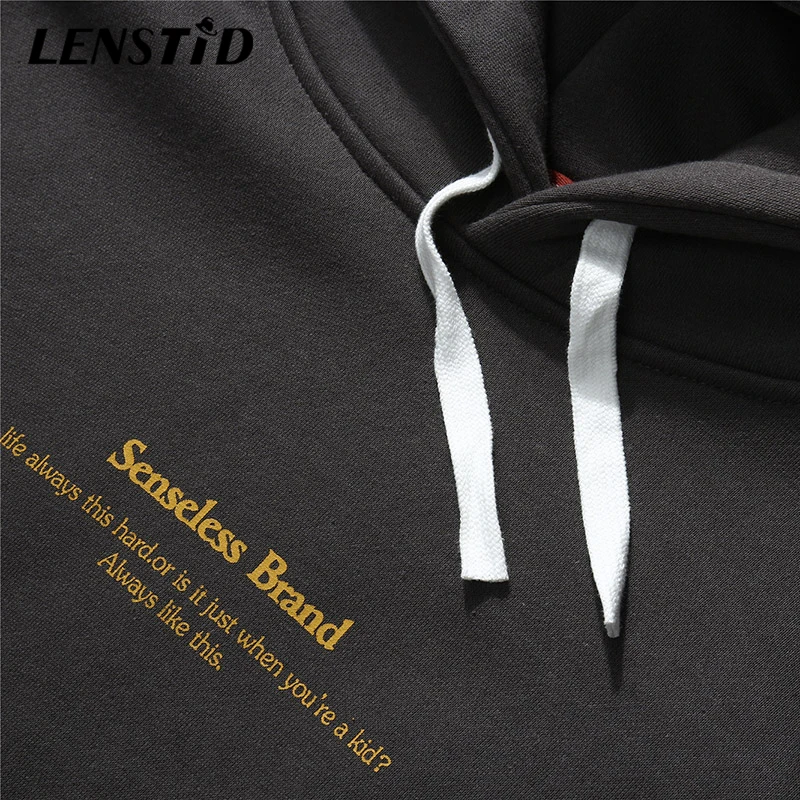 LENSTID мужской зимний флисовый пуловер в стиле хип-хоп с принтом оленя Harajuku Urban