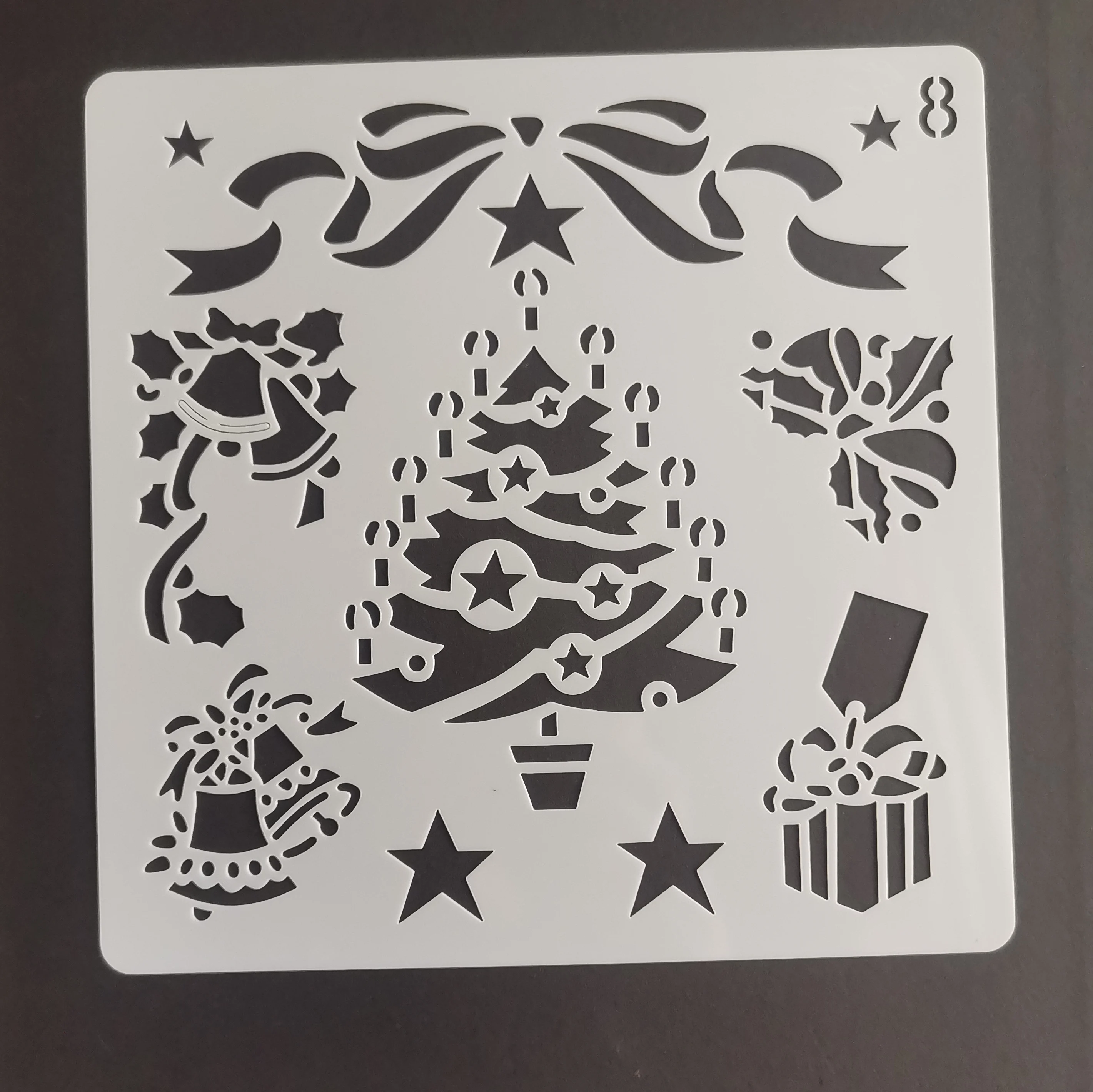 

15*15 Christmas Layering Stencils for Diy scrapbook/photo album Decorative Embossing spray painting tool graffiti hand