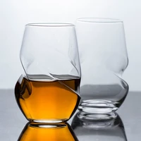 10 pcs lot art fantasy modeling whisky glass twisted body tipsy whiskey shot glass tumbler liquor chivas beer wine drinking cup