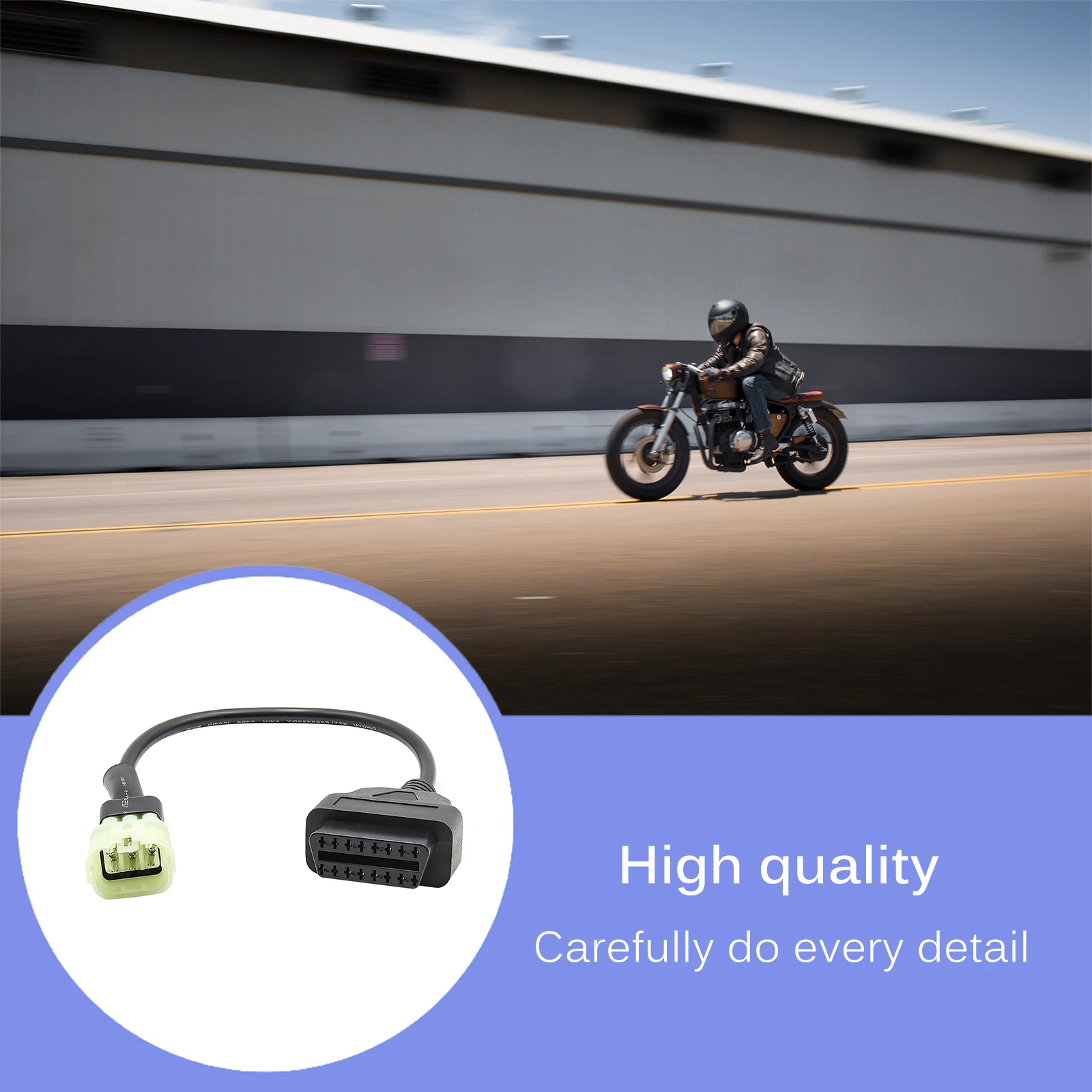 

Professional 16Pin-6Pin Motorcycle OBD Cable Plug Diagnostic Cable Adapter Cable Protective OBD2 Adapter Converter Cable for KTM