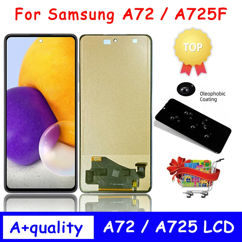 ЖК-дисплей для Samsung Galaxy A72 A725 A725F/DS, сенсорный дигитайзер, экран для Samsung Galaxy A72, 4G, 5G