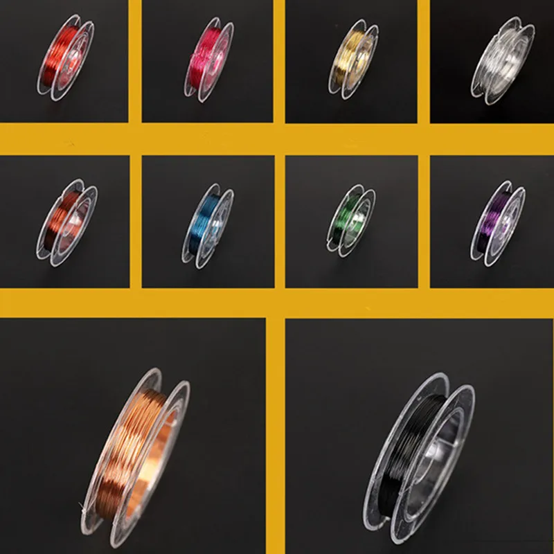 1 рулон медная проволока для браслетов ожерелий 0 3 мм 10 м|Ювелирная фурнитура и