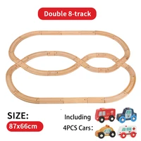 wooden railway set ring track circular orbit assemble accessories die cast train track fit for thomas biro train toys for boys