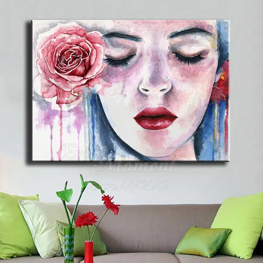 Когда-нибудь момент алмазов картина женщина закрывающиеся глаза цветок ручной