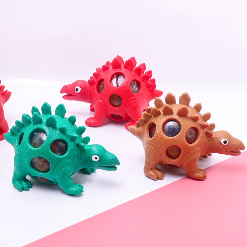 

New Cute Dinosaur Vent Ball Funny Decompression Tricky Toy Stress Relief Pinch Squeeze Grape Ball Novelty Vent Toy Random Color
