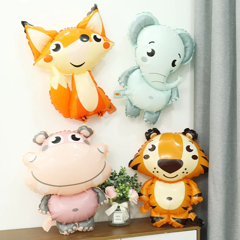 1 шт. Гелиевый шар в виде животного милый слон лиса пингвин фольгированный