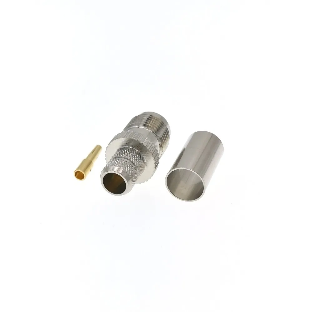 10 шт. TNC Женский обжимной RF разъем для LMR300 50-5 5D-FB RG5 RG6 кабель |