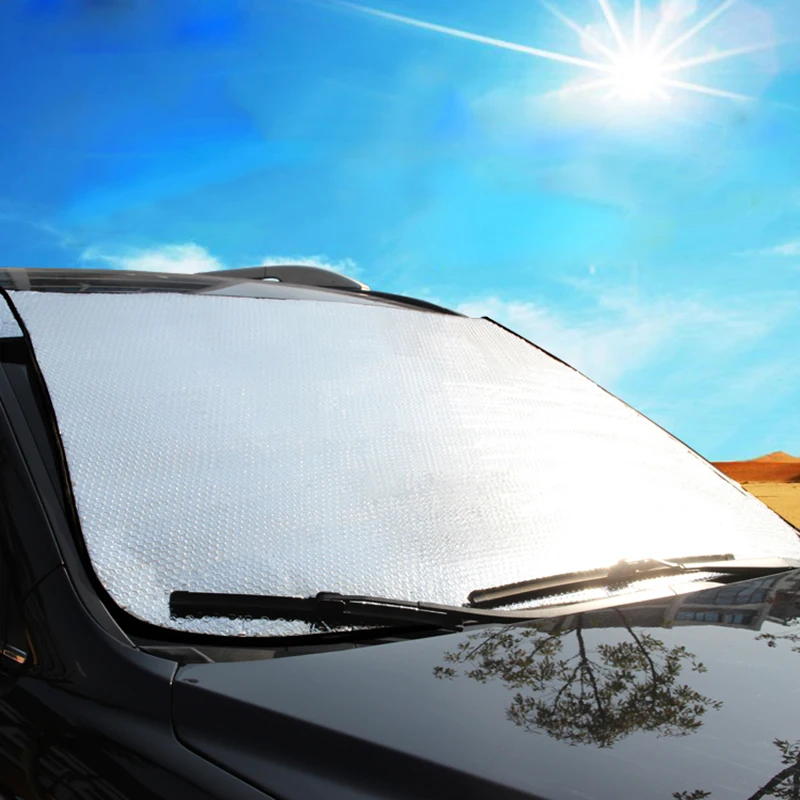 

Unversal Car Windscreen Cover Heat Sun Shade Anti Snow Frost Ice Shield Dust Protector Aluminum Foil Car Window Cover