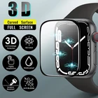 3D изогнутая пленка для Apple Watch серии 7 41 мм45 мм, Smartwatch, полный охват, искусственная защита