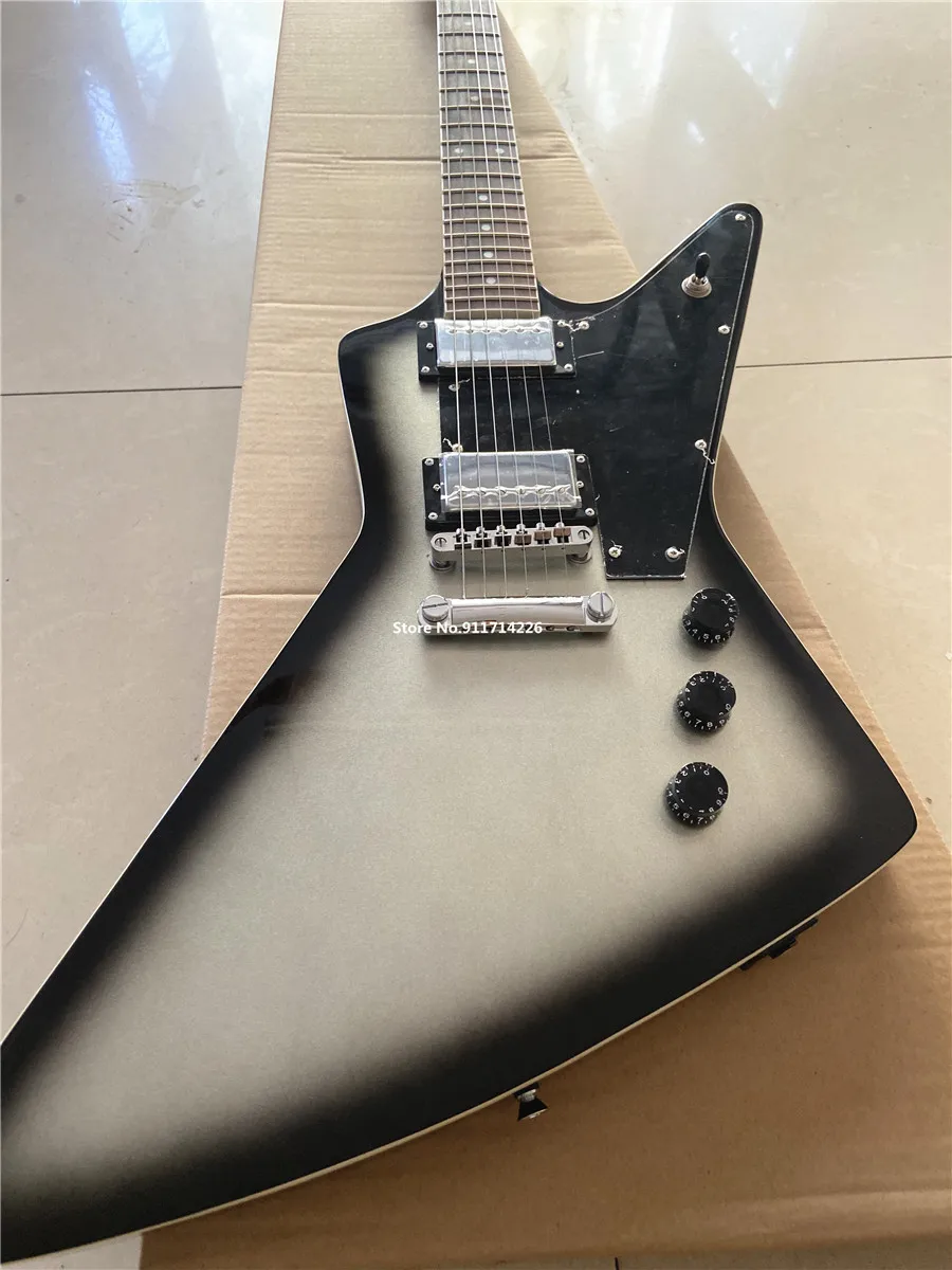 

Custom version of high quality fork silver powder gradient VB special-shaped electric guitar closed pickup free shipping