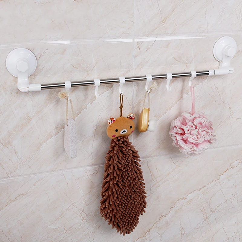 Всасывающее полотенце для чашек с крючками из нержавеющей стали стойка