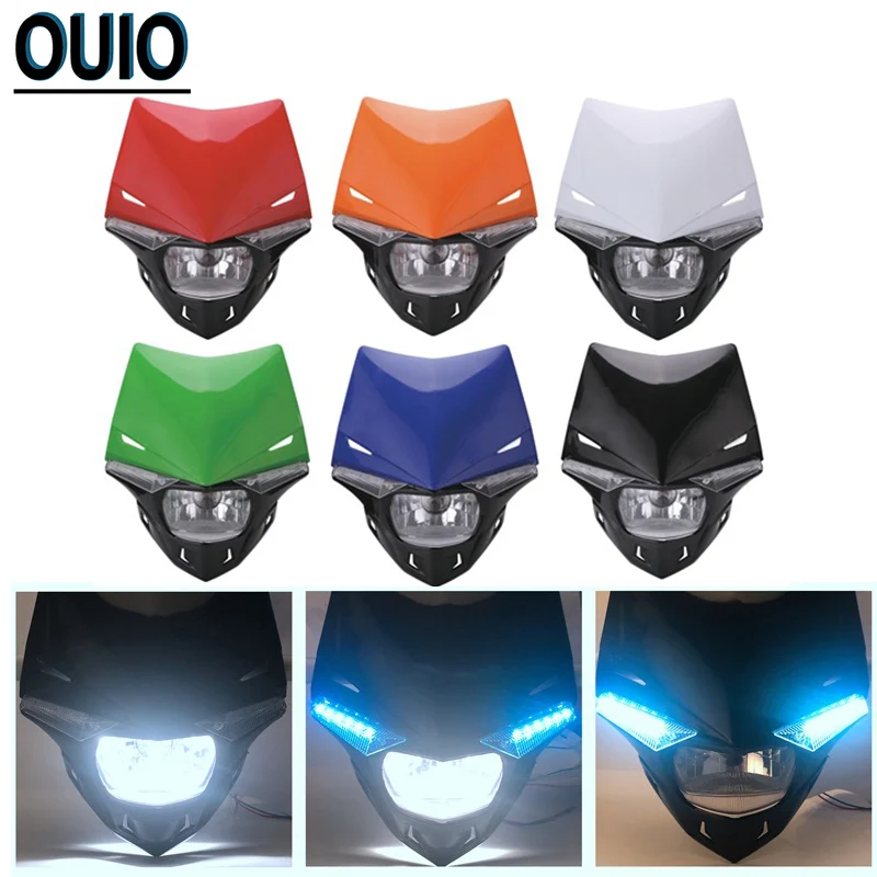 Motorcycle Headlight Mask For KTM 12V Fairing Motocross Enduro Supermoto Dirt Bike Head Light Motor Assembly EXC SX MX |